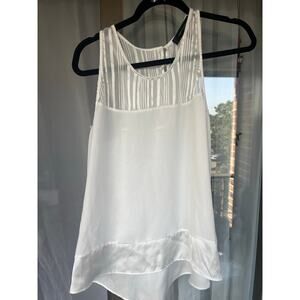 Robert Rodriguez Flowy White Top, Size M